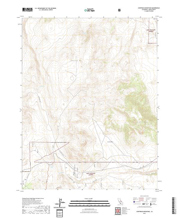 USGS Topographic Map – Cowtrack Mountain