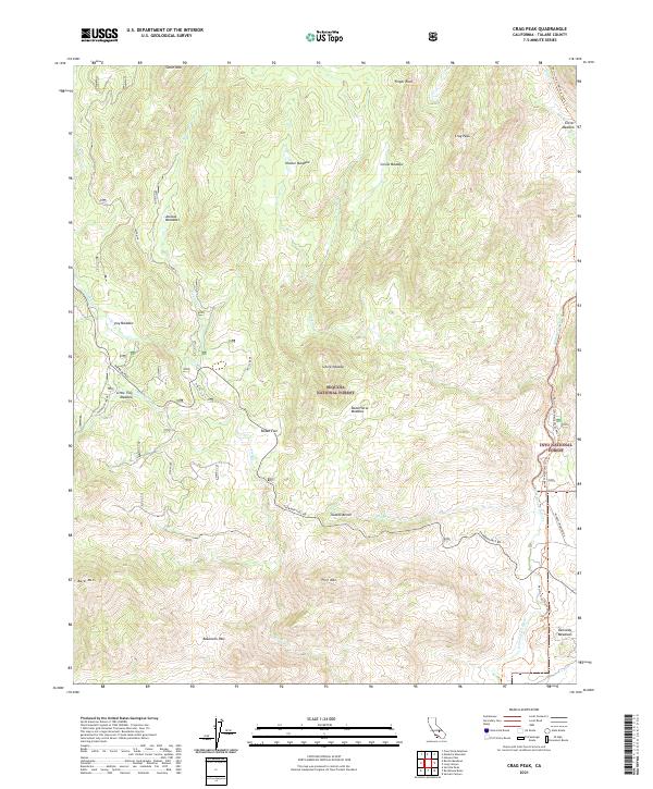USGS Topographic Map – Crag Peak