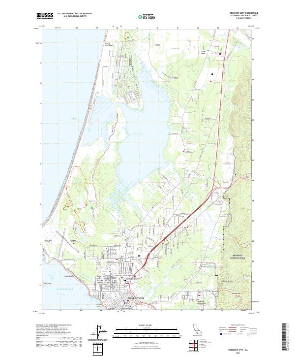 USGS Topographic Map – Crescent City