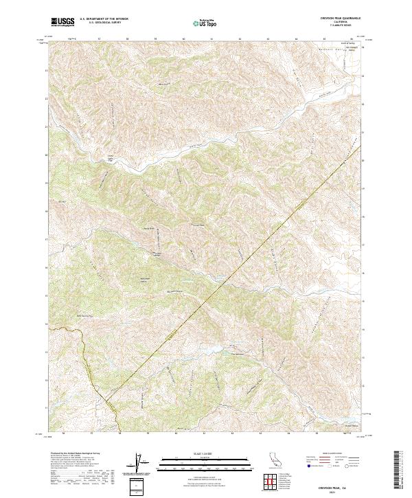 USGS Topographic Map – Crevison Peak