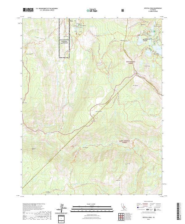 USGS Topographic Map – Crystal Crag