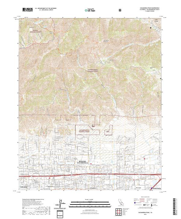 USGS Topographic Map – Cucamonga Peak