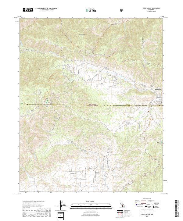 USGS Topographic Map – Cuddy Valley