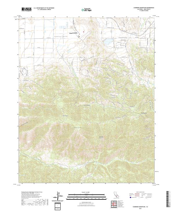 USGS Topographic Map – Cummings Mountain