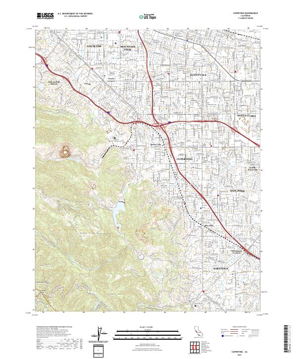 USGS Topographic Map – Cupertino