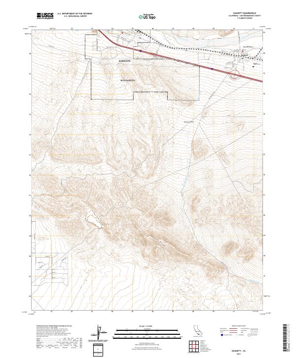 USGS Topographic Map – Daggett