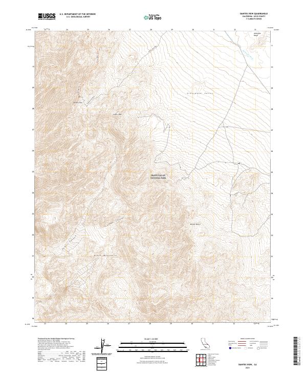 USGS Topographic Map – Dantes View