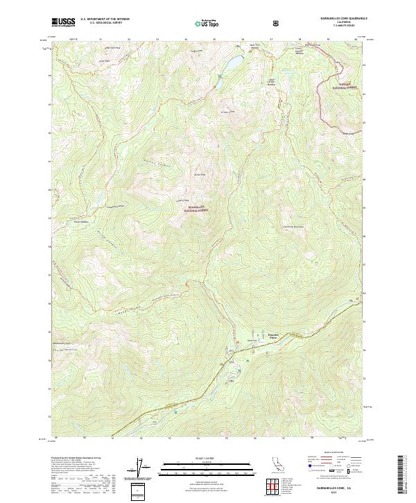 USGS Topographic Map – Dardanelles Cone