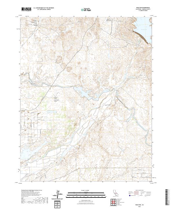 USGS Topographic Map – Daulton