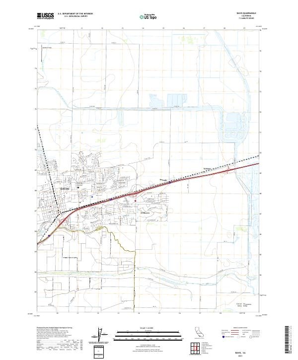 USGS Topographic Map – Davis