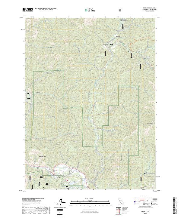 USGS Topographic Map – Dedrick