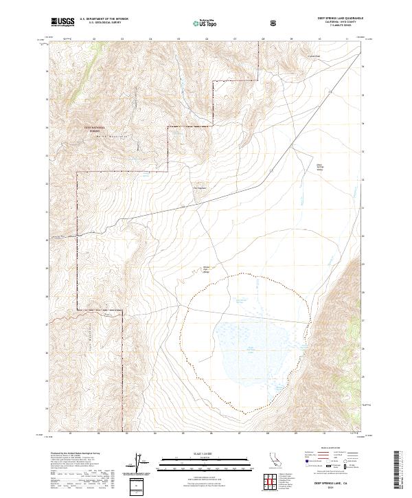 USGS Topographic Map – Deep Springs Lake