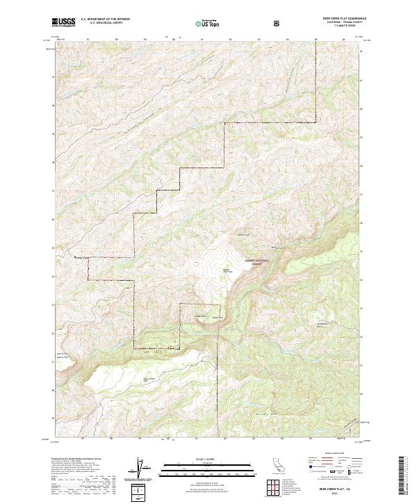 USGS Topographic Map – Deer Creek Flat