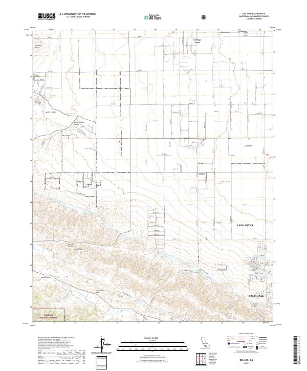 USGS Topographic Map – Del Sur