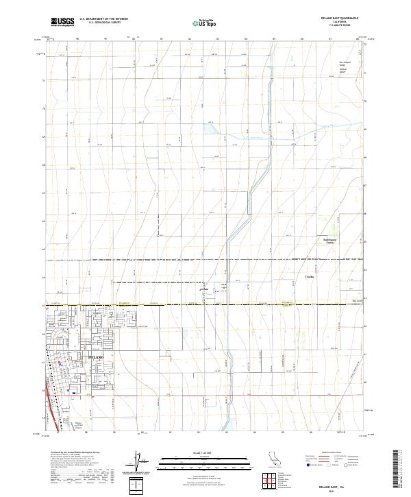 USGS Topographic Map – Delano East