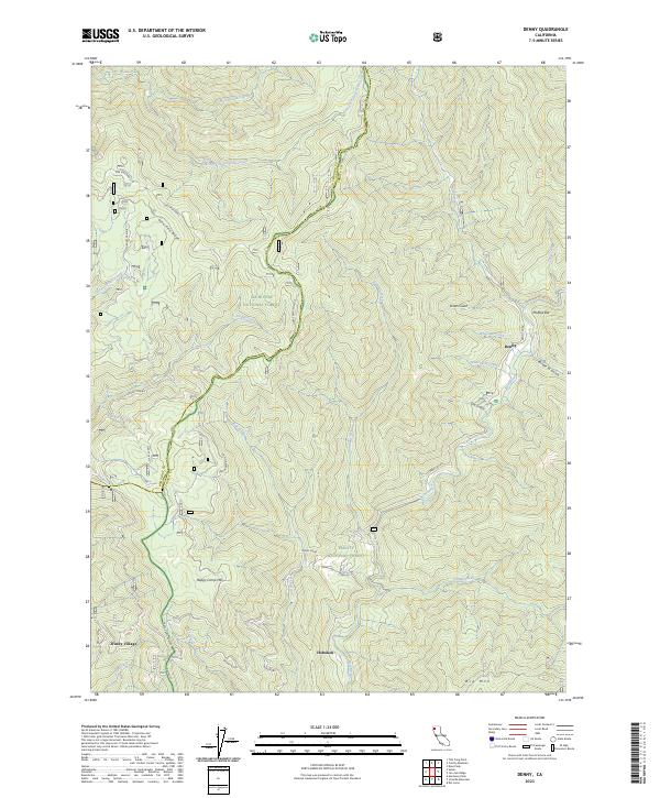 USGS Topographic Map – Denny
