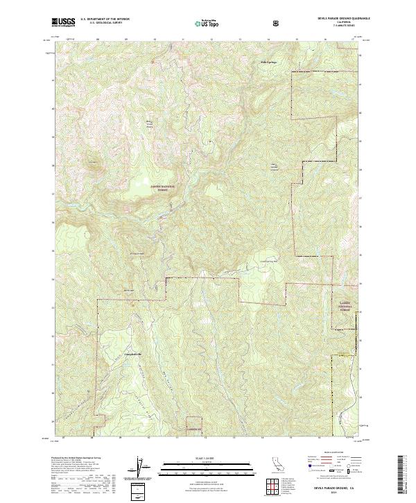 USGS Topographic Map – Devils Parade Ground