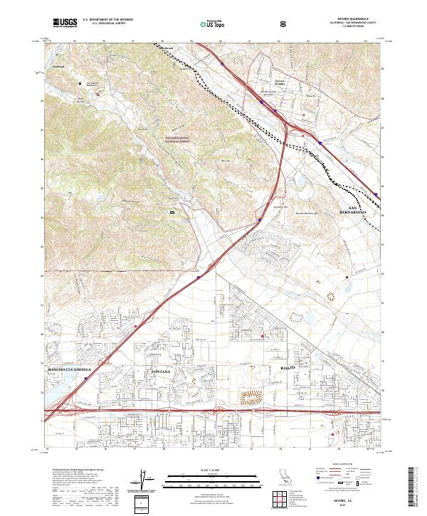 USGS Topographic Map – Devore