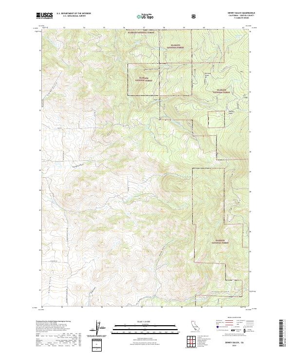 USGS Topographic Map – Dewey Gulch