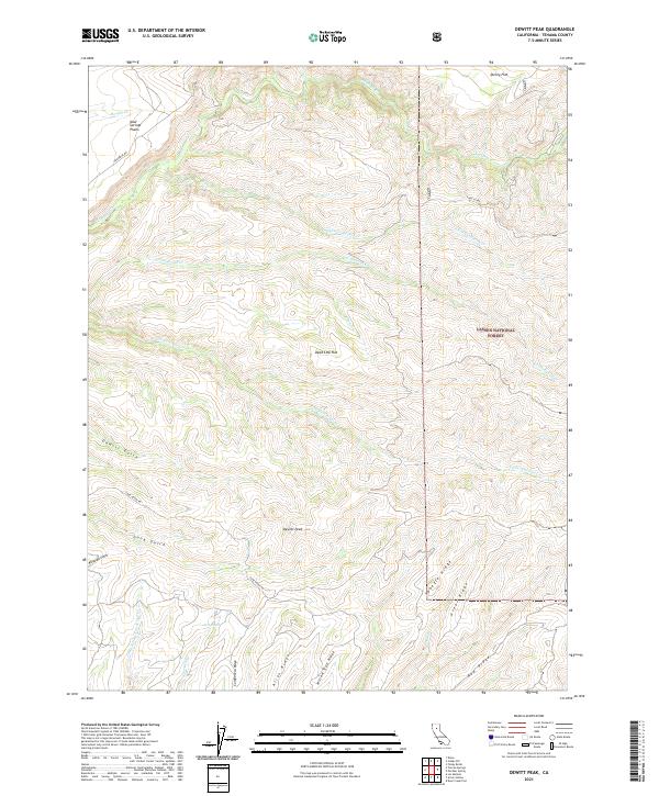 USGS Topographic Map – Dewitt Peak