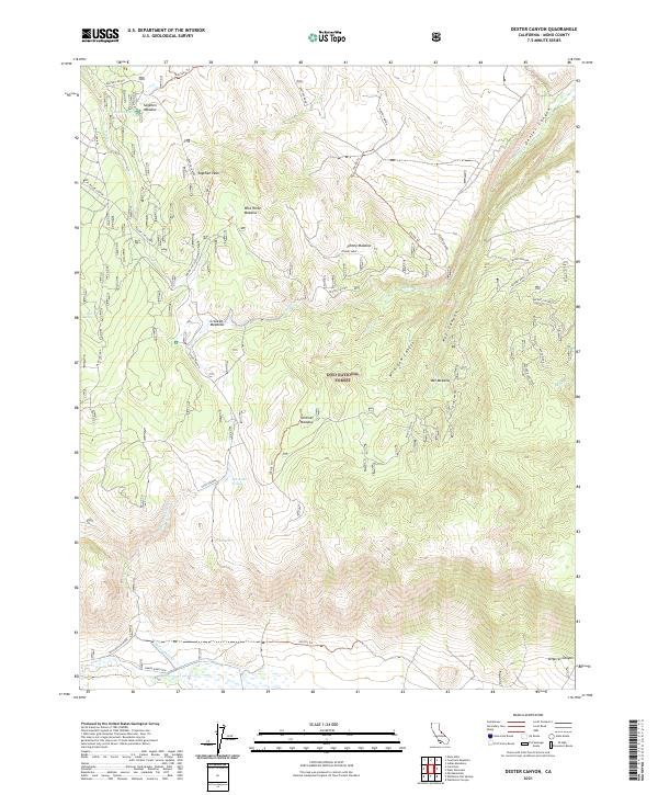 USGS Topographic Map – Dexter Canyon