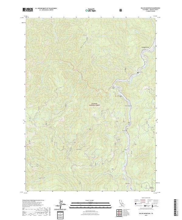 USGS Topographic Map – Dillon Mountain