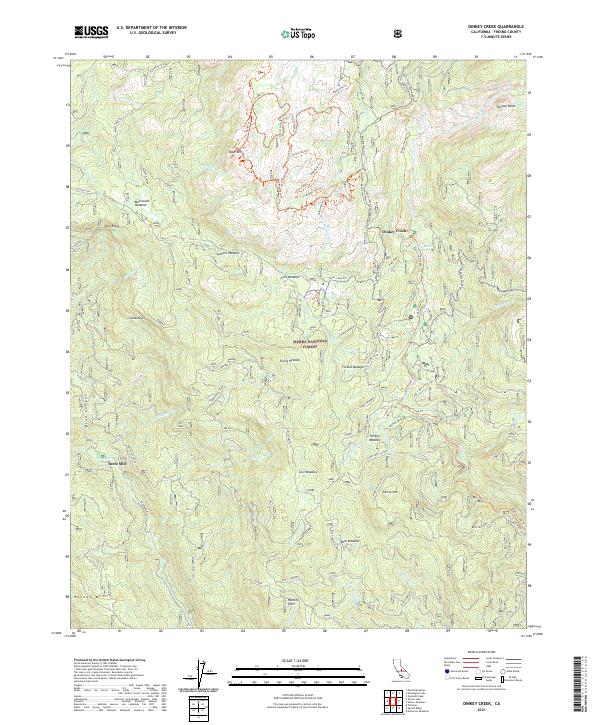 USGS Topographic Map – Dinkey Creek