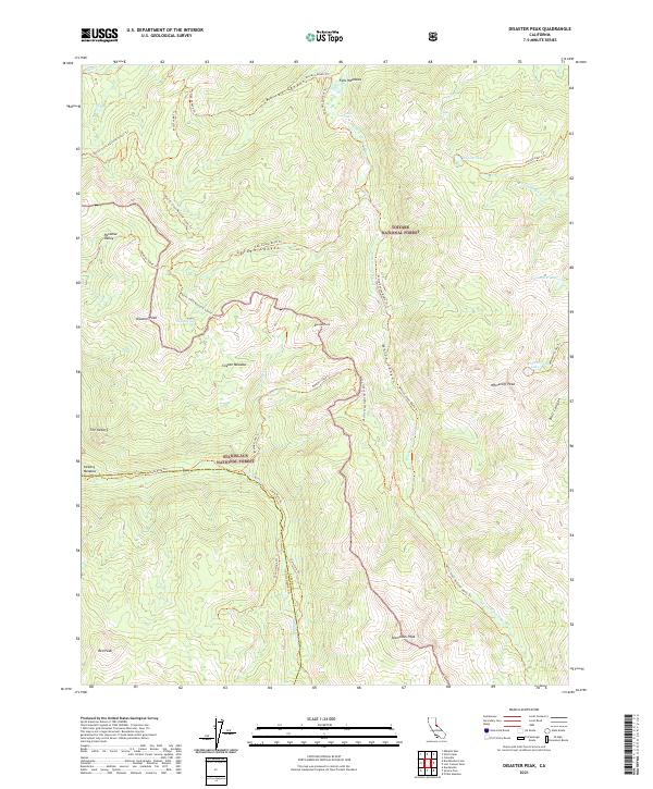 USGS Topographic Map – Disaster Peak