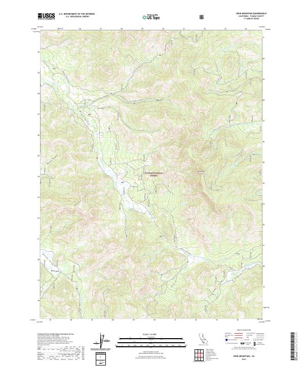 USGS Topographic Map – Dixie Mountain