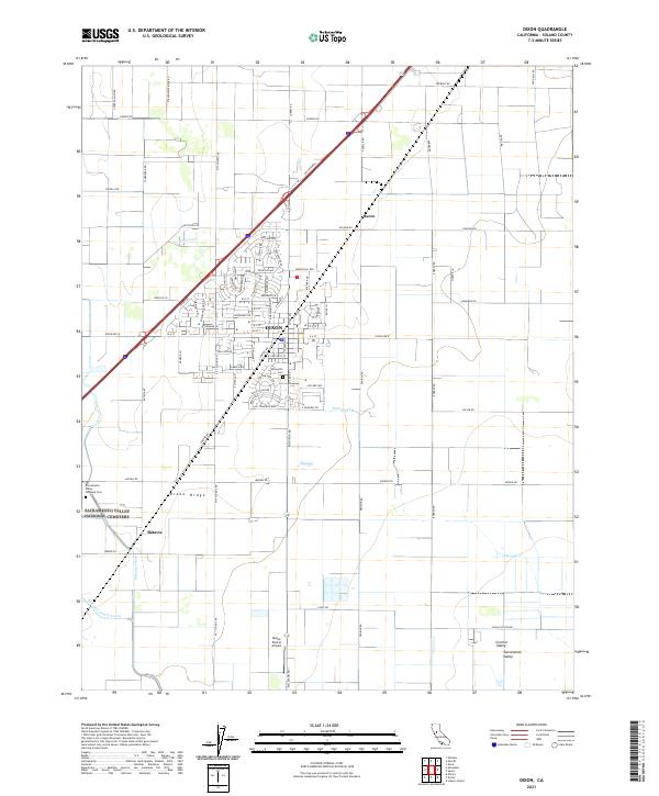 USGS Topographic Map – Dixon