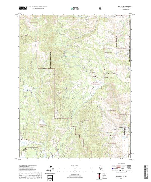USGS Topographic Map – Dog Valley