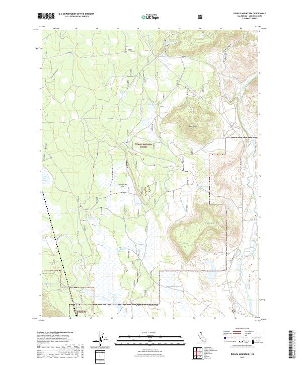 USGS Topographic Map – Donica Mountain