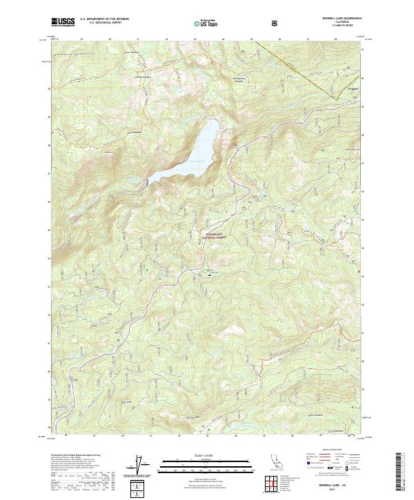 USGS Topographic Map – Donnell Lake