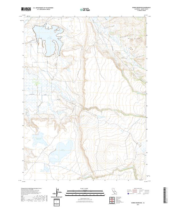 USGS Topographic Map – Dorris Reservoir