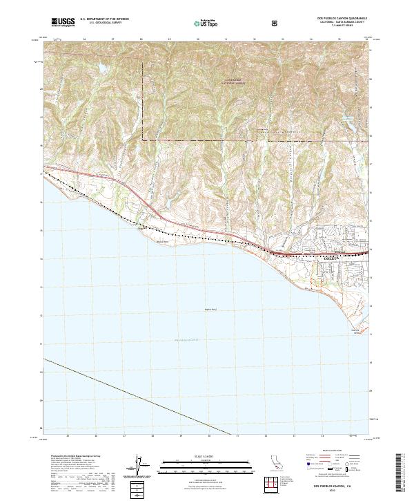 USGS Topographic Map – Dos Pueblos Canyon