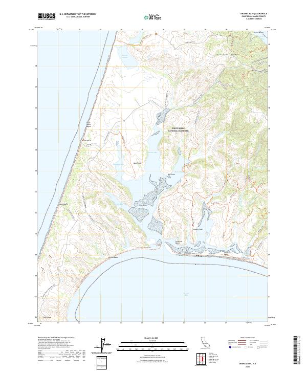 USGS Topographic Map – Drakes Bay