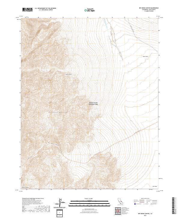 USGS Topographic Map – Dry Bone Canyon