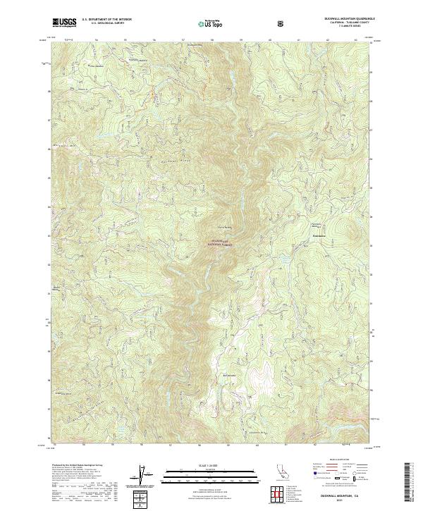 USGS Topographic Map – Duckwall Mountain