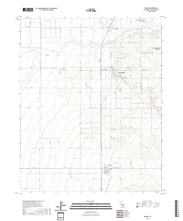 USGS Topographic Map – Ducor