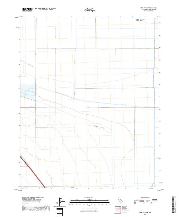 USGS Topographic Map – Dudley Ridge
