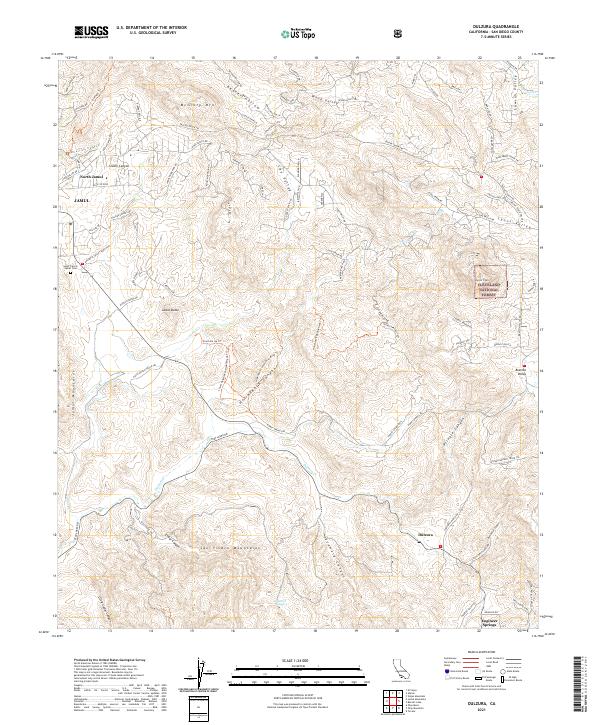 USGS Topographic Map – Dulzura