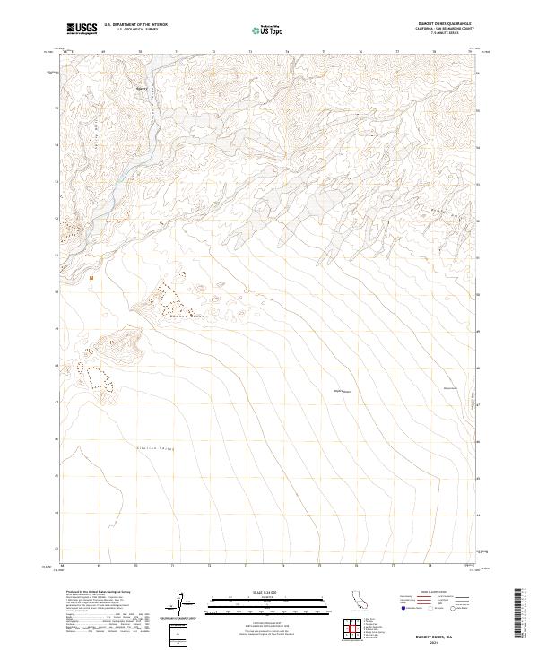 USGS Topographic Map – Dumont Dunes