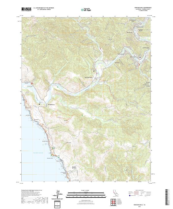 USGS Topographic Map – Duncans Mills