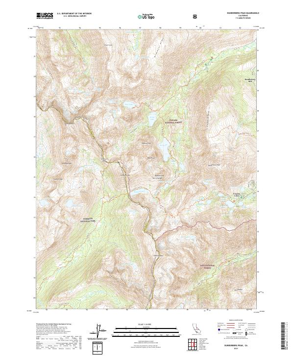 USGS Topographic Map – Dunderberg Peak
