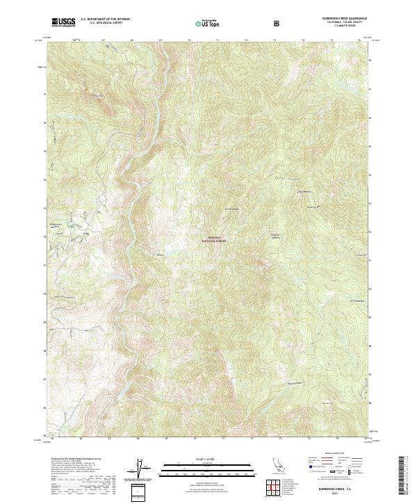 USGS Topographic Map – Durrwood Creek