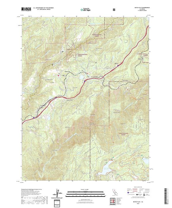 USGS Topographic Map – Dutch Flat