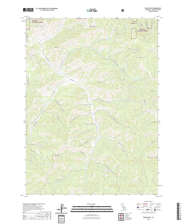 USGS Topographic Map – Duzel Rock