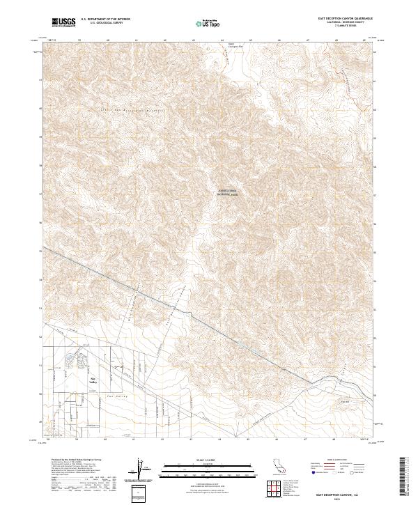 USGS Topographic Map – East Deception Canyon