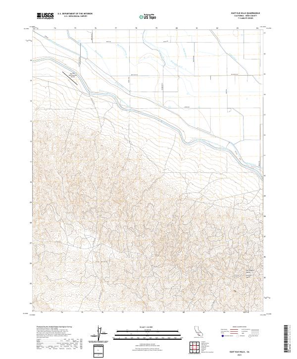 USGS Topographic Map – East Elk Hills