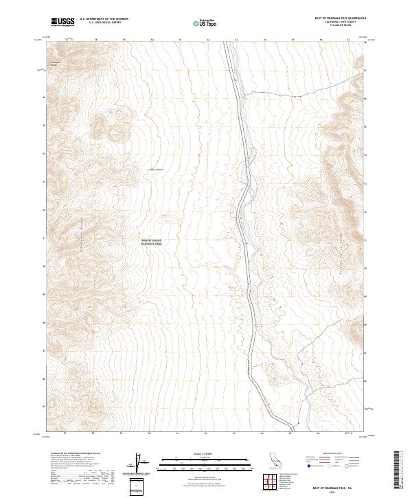 2021 Map of East of Deadman Pass, 2021 Print